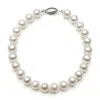 Belacqua Aa Quality White Cultured Freshwater Pearl Bracelet In Sterling Silver In White