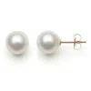 Belacqua Aaa Japanese Akoya 6-6.5mm Round Pearl Stud Earrings In 14k Yellow Gold Jewelry For Women In White