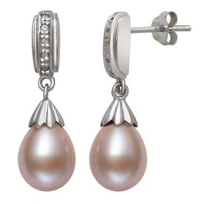 Belacqua Black Freshwater Pearl & Sapphire Dangle Earrings In Sterling Silver Jewelry For Women