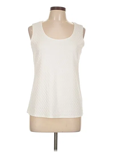 Pre-owned Belah & Codey Sleeveless Top Ivory Scoop Neck Tops In White
