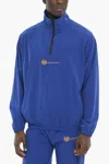 Bel-air Athletics Nylon Windbreaker Jacket With Embroidered Logo In Blue