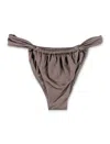 Belamer Adjustable Mid-rise Bikini Bottom In Brown