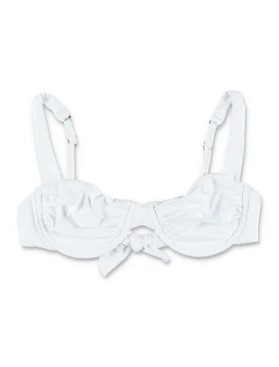 Belamer Refined Feminine Swimwear Bra In Size S In White
