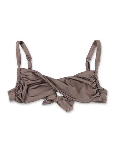 Belamer Eco-friendly High-waisted Bikini Bottoms In Brown