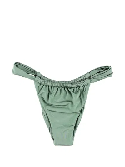 Belamer Lara Ruched Bikini Bottom In Green