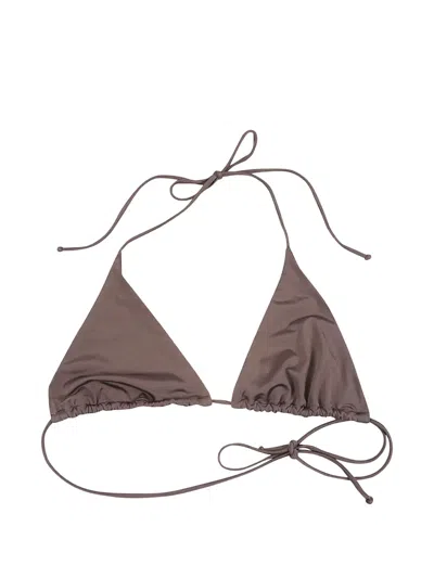 Belamer Lea Triangle Bikini Top In Brown