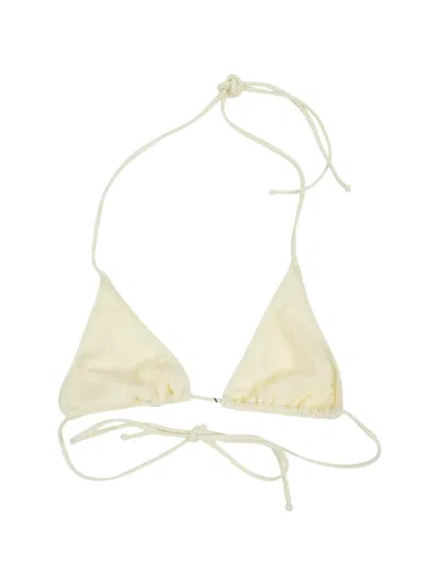 Belamer Ribbed Triangle Bikini Top In Neutral