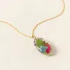 Belart Mother And Daughter Flower Pendant Necklace In Multi