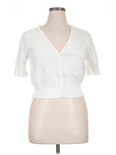 Pre-owned Belford Cardigan Sweater In White