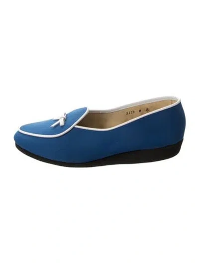 Pre-owned Belgian Shoes Colorblock Pattern Loafers In Blue