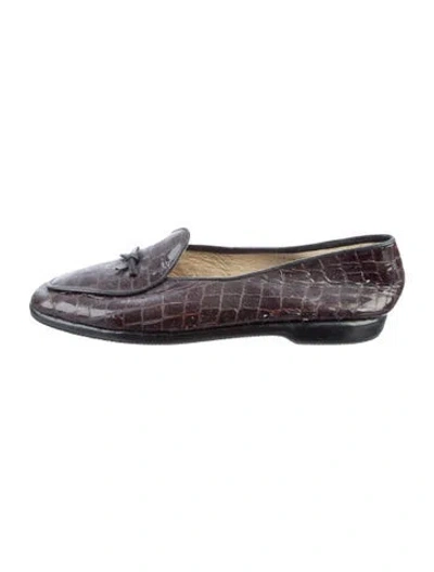 Pre-owned Belgian Shoes Crocodile Loafers In Multi