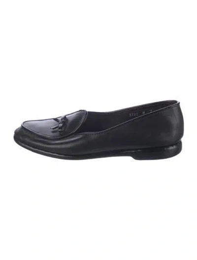 Pre-owned Belgian Shoes Leather Bow Accents Loafers In Blue
