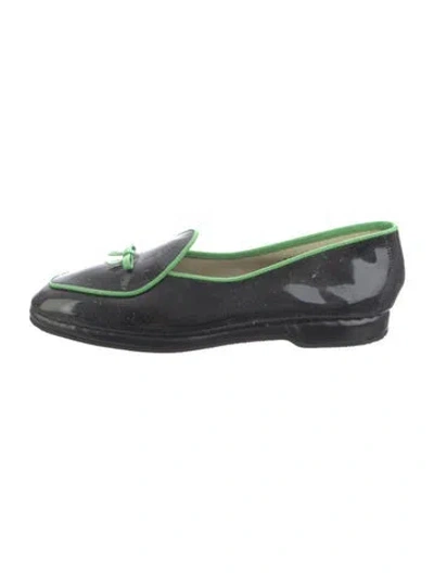 Pre-owned Belgian Shoes Leather Colorblock Pattern Loafers In Blue