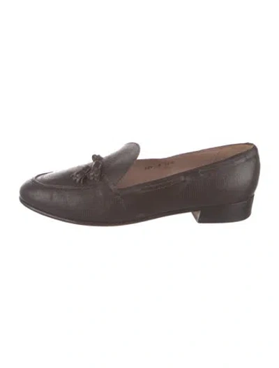 Pre-owned Belgian Shoes Leather Dress Loafers In Brown