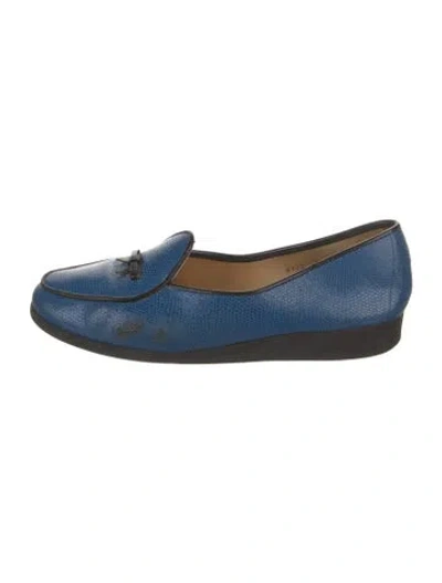 Pre-owned Belgian Shoes Leather Loafers In Blue