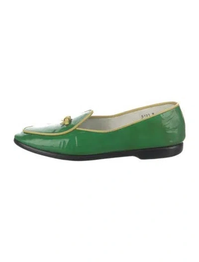 Pre-owned Belgian Shoes Leather Loafers In Green