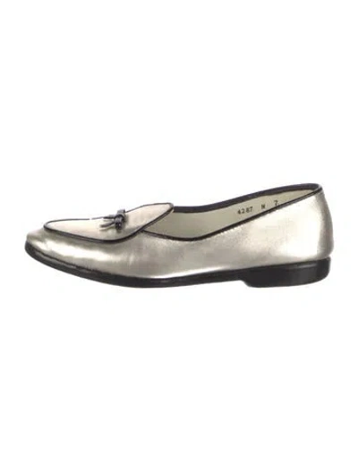 Pre-owned Belgian Shoes Leather Striped Loafers