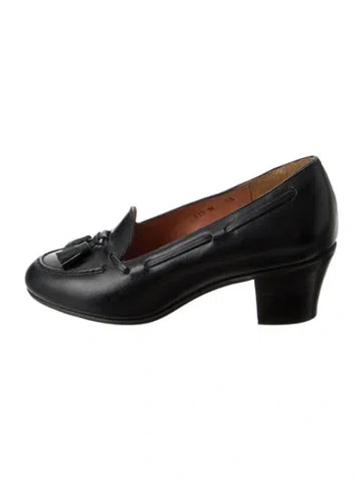 Pre-owned Belgian Shoes Leather Tassel Accents Pumps In Green