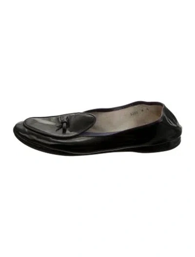 Pre-owned Belgian Shoes Patent Leather Ballet Flats In Black