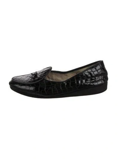 Pre-owned Belgian Shoes Patent Leather Loafers In Black