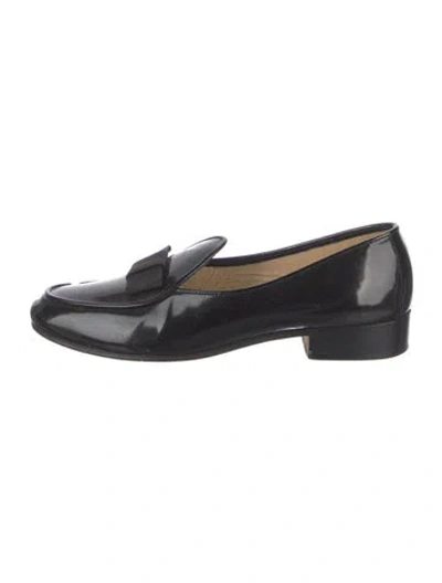 Pre-owned Belgian Shoes Patent Leather Loafers In Black