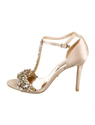 Pre-owned Belgian Shoes Satin T-strap Pumps