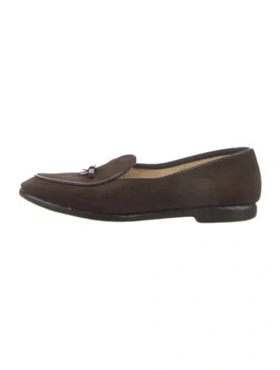 Pre-owned Belgian Shoes Suede Loafers In Brown