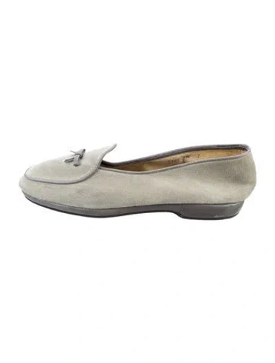 Pre-owned Belgian Shoes Suede Loafers In Green
