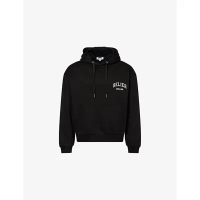 Belier Mens  Campus Logo-print Cotton Hoody In Black