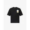 Belier Mens Black Valdisere Graphic-print Cotton T-shirt