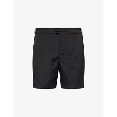 Belier Mens Black/taupe Side-adjuster Swim Shorts In Multi