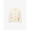 Belier Mens Ecru #9 Ecru Boucle Woven Jacket Xl In White