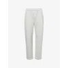 Belier Mens Grey Marl Logo-embroidered Straight-leg Cotton-jersey Jogging Bottoms In Gray
