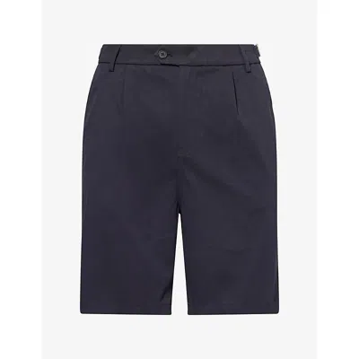 Belier Mens Monaco Cotton-blend Chino Shorts Navy