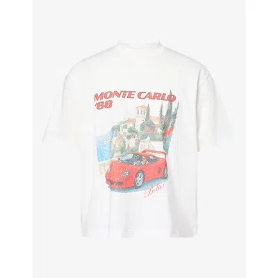 Belier Mens Monte Carlo Graphic-print Cotton T-shirt Off White