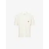 Belier Mens White Ocean Logo-patch Cotton-crochet Shirt In White