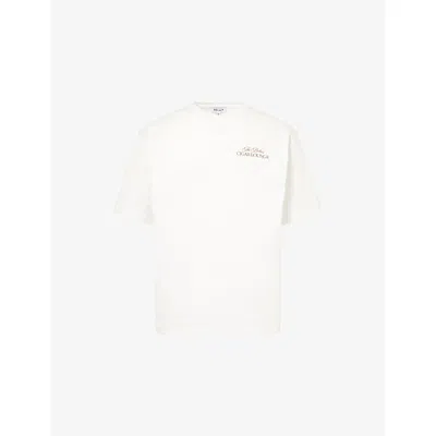 Belier Mens Off-white Gentlemans Lounge Crewneck Cotton-jersey T-shirt Xs