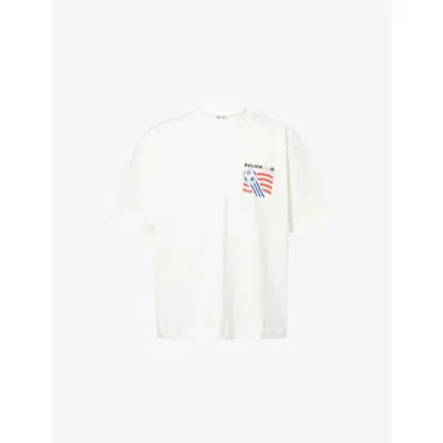 Belier Mens Off White Usa 88 Graphic-print Cotton T-shirt Xxl
