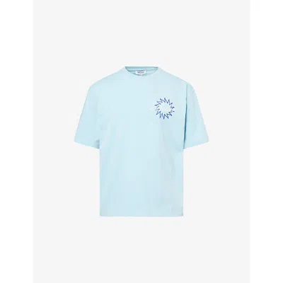 Belier Mens Sky Euro Circuit Graphic-print Cotton T-shirt Xs In Blue