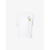 Belier Mens Valdisere Graphic-print Cotton T-shirt White In White