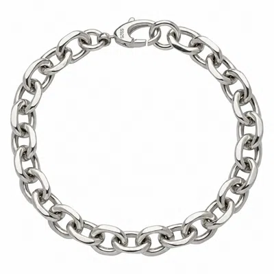 Belinda Jewelz Men's Silver Chunky Oval Link Bracelet