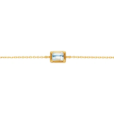 Belinda Jewelz Women's Blue Aquamarine Birthstone Bolo Bracelet
