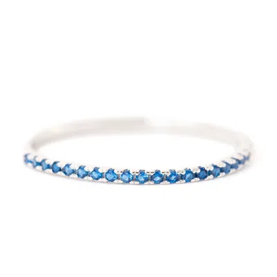 Belinda Jewelz Women's Blue Sapphire Birthstone Band Ring