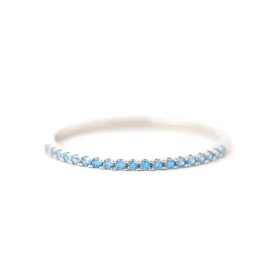Belinda Jewelz Women's Blue Topaz Birthstone Band Ring