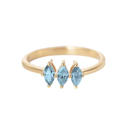 Belinda Jewelz Women's Brynne Blue Topaz Birthstone Ring In Gold