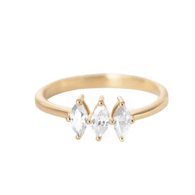 Belinda Jewelz Women's Brynne White Topaz Birthstone Ring In Gold