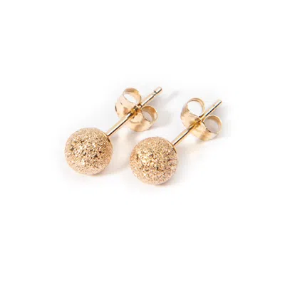 Belinda Jewelz Women's Gloria Timeless Solid Gold Ball Studs