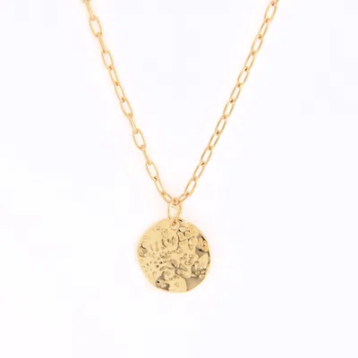 Belinda Jewelz Women's Gold Camila Textured Coin Necklace