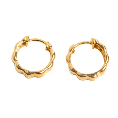 Belinda Jewelz Women's Gold Cecilia Rippling Hoops