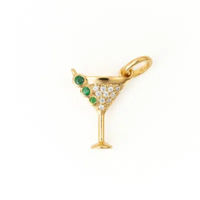 Belinda Jewelz Women's Gold / Green Dirty Martini Charm